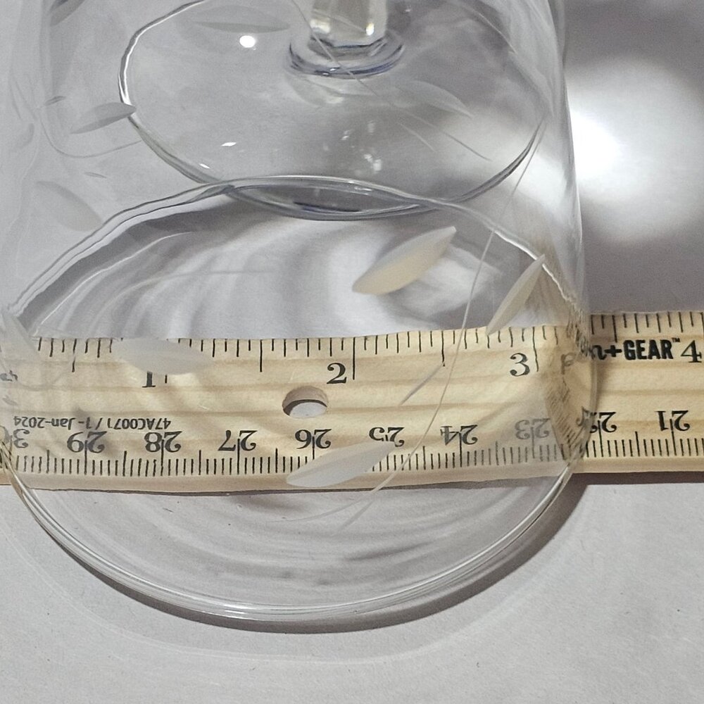 Libbey Windswept Water Wine Glasses 7" botanical leaves 8oz vtg midcentury cockt - Picture 5 of 8